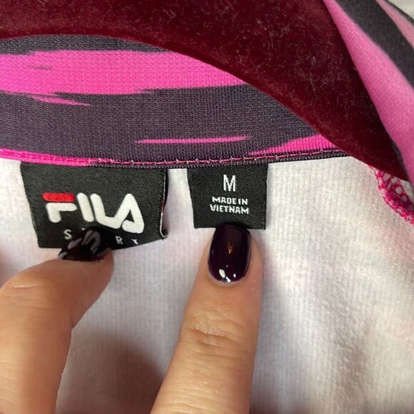 FILA Animal Print Pink Pullover Size Medium - Picture 4 of 8